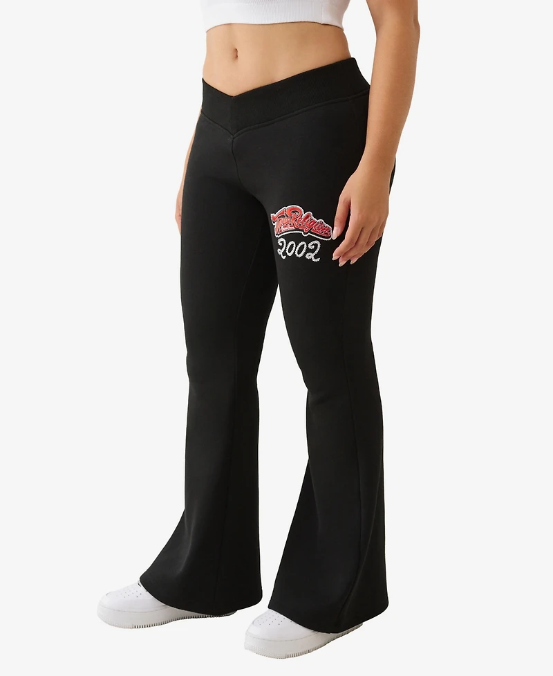 True Religion Women's Crystal V Flare Pants