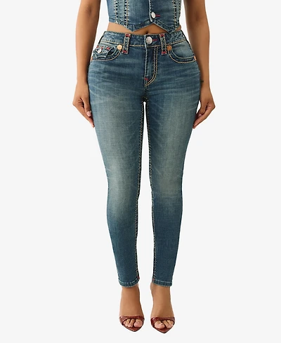 True Religion Women's Jennie Skinny Super T Flap Jeans