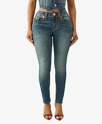 True Religion Women's Jennie Skinny Super T Flap Jeans