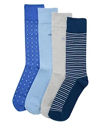 Calvin Klein Men's 4-Pack Assorted Crew Socks Set