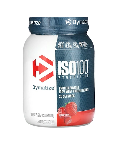 Dymatize ISO100 Hydrolyzed 100% Whey Protein Isolate Strawberry