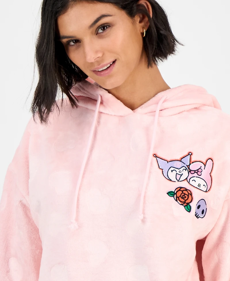 Grayson Threads, The Label Juniors' Embossed Sherpa Hoodie