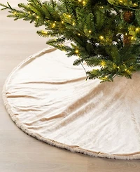 Glitzhome 60" Deluxe Reversible Christmas Tree Skirt