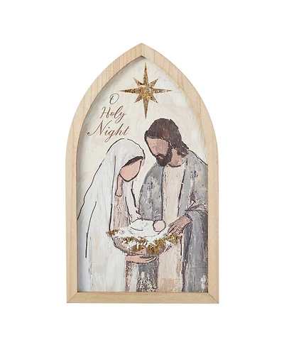 Glitzhome 19.75" Wooden Nativity Scene Wall Decor