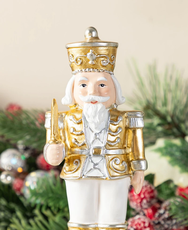 Glitzhome Christmas Resin Nutcracker Stocking Holders, Set of 2