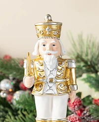 Glitzhome Christmas Resin Nutcracker Stocking Holders, Set of 2