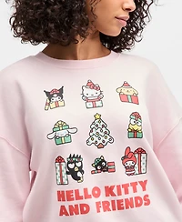 Grayson Threads, The Label Juniors' Hello Kitty Christmas Grid Fleece Sweatshirt
