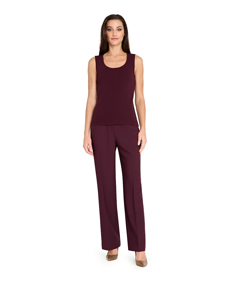 Tahari Asl Women's Scoop Neck Tank Sweater