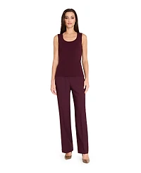 Tahari Asl Women's Scoop Neck Tank Sweater