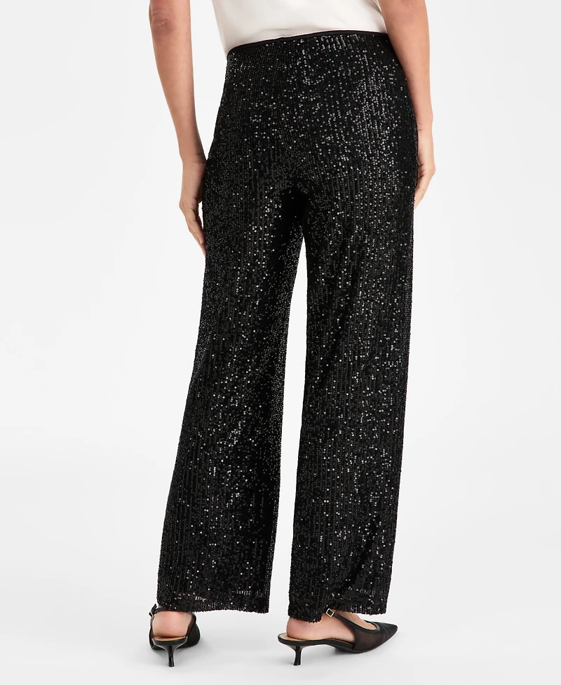 Jm Collection Women's Sequinned Pull-On Pants, Macy's Exclusive