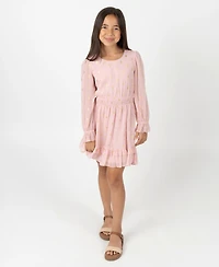 Rare Editions Big Girls Foil Dot Chiffon Dress