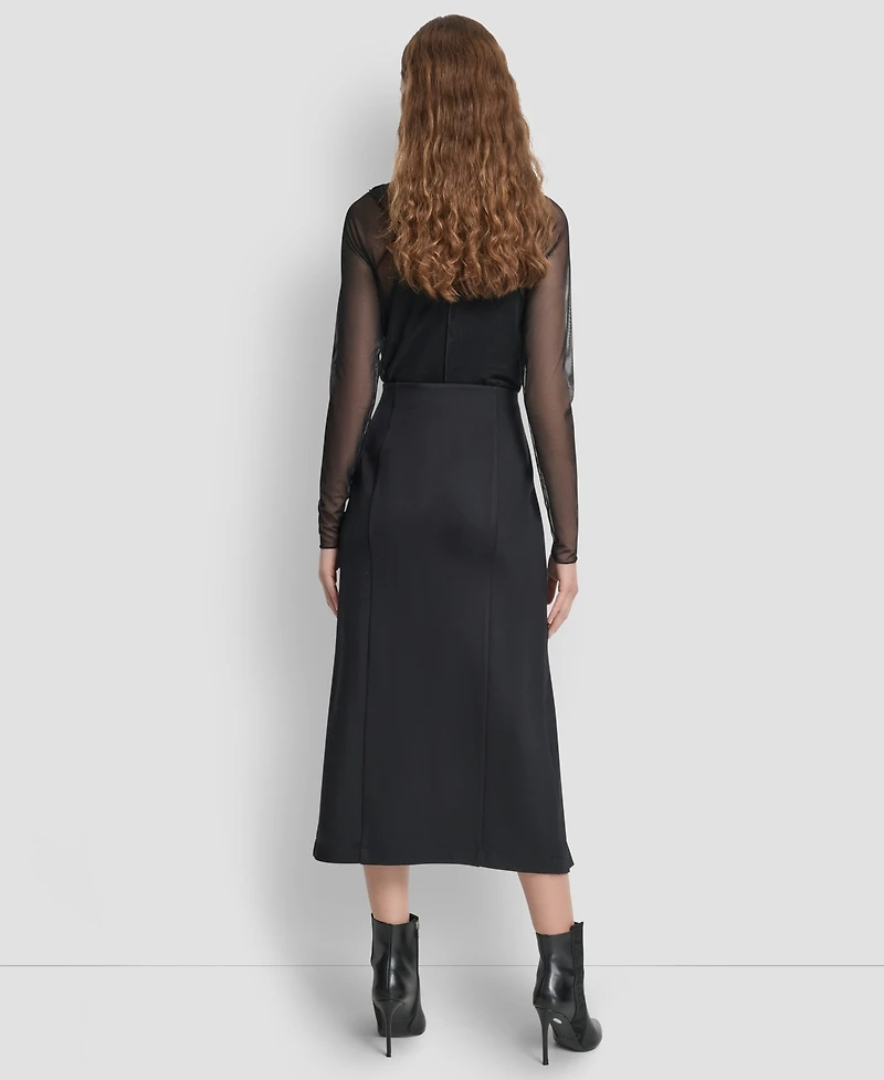 Dkny Women's Grommet Detail Midi Skirt