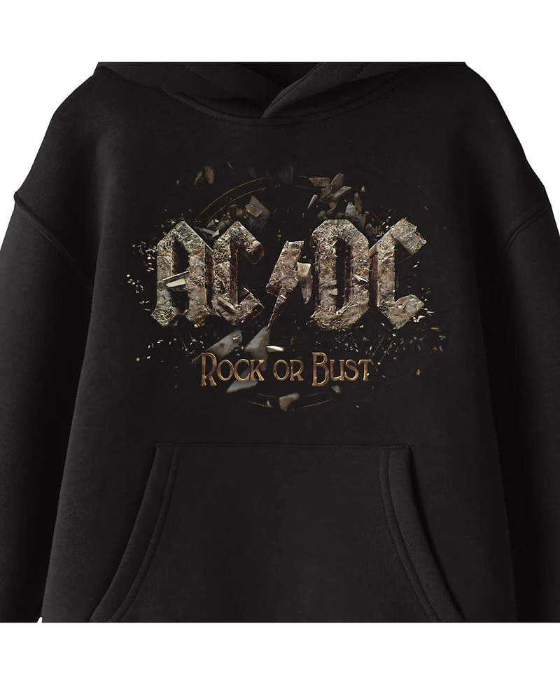 Ac/Dc Boys Acdc Logo Boombox Background Long Sleeve Youth Black