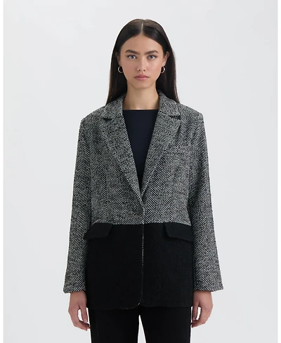Nvlt Women's Oversized Asymmetric Pannel Blazer