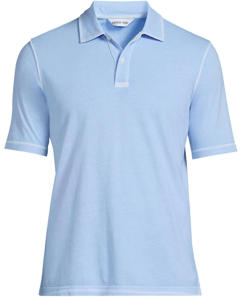 Lands' End Men's Short Sleeve Sun Faded Super T Polo