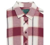 B By Brooks Brothers Big Boys Plaid Long Sleeve Shirt