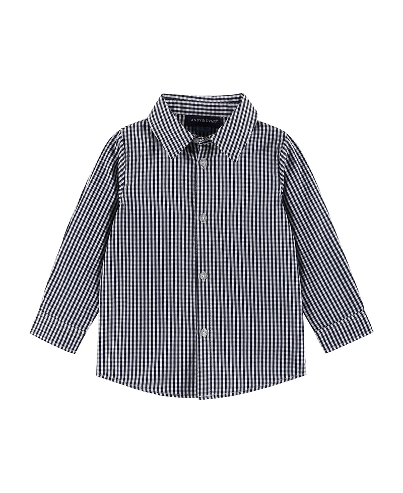Andy & Evan Infant Boys Check Buttondown Suspenders Set