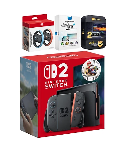Nintendo Switch 2 Mario Kart World Bundle with Joy Con Wheel