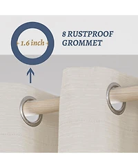 Awesome Home 100% Blackout Cotton Blend Thermal Grommet Curtains, 2 Panels