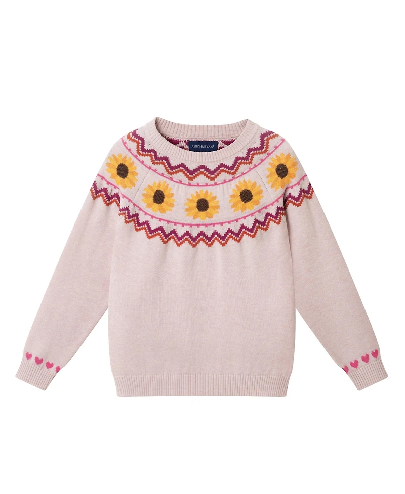 Andy & Evan Toddler Girls Toddler/Child Fall Fairisle Sweater Set