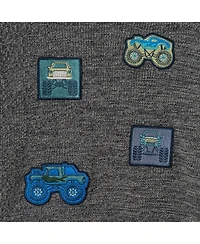 Andy & Evan Toddler/Child Boys Hooded Monster Truck Patches Sweater