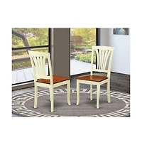 East West Furniture Dining Room Set Buttermilk & Cherry