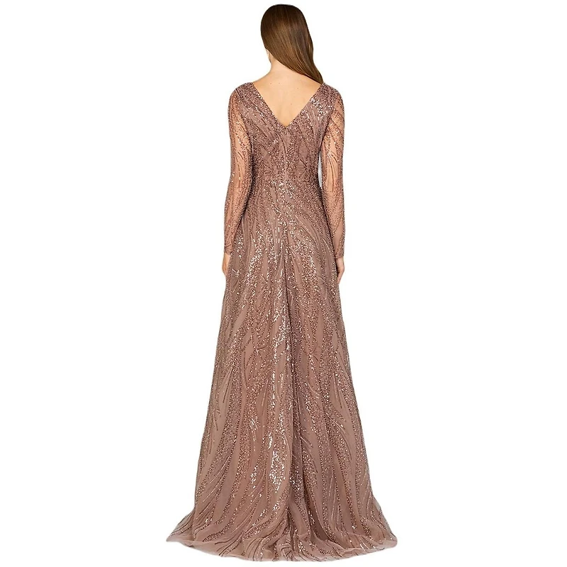 Lara Women's Modest Long Sleeve Ball Gown
