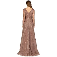 Lara Women's Modest Long Sleeve Ball Gown