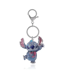Disney Stitch Keychain Official License, Multicolored Pave Crystal Stitch Heart Charm Keychain, Disney Bag Charm