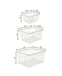 Happimess Camden Vintage Industrial Handmade Wire Metal Nesting Storage Baskets, (Set of 6)