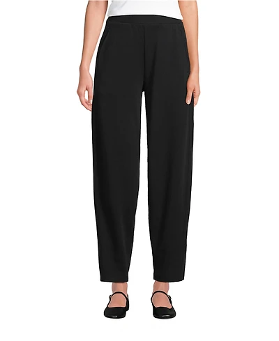 Lands' End Women's Petite Sport Knit High Rise Barrel Ankle Pants