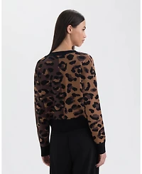 Nvlt Women's V-Neck Jacquard Cardigan