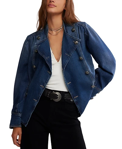 Free People Women's Imogene Denim Officer Jacket