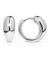 Devata Teardrop Hoop Earrings in Sterling Silver