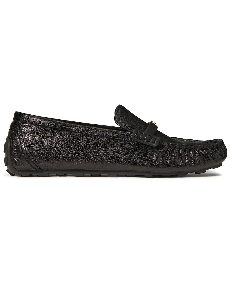 kate spade new york Women's Flower Stud Round Toe Moccasin Loafers