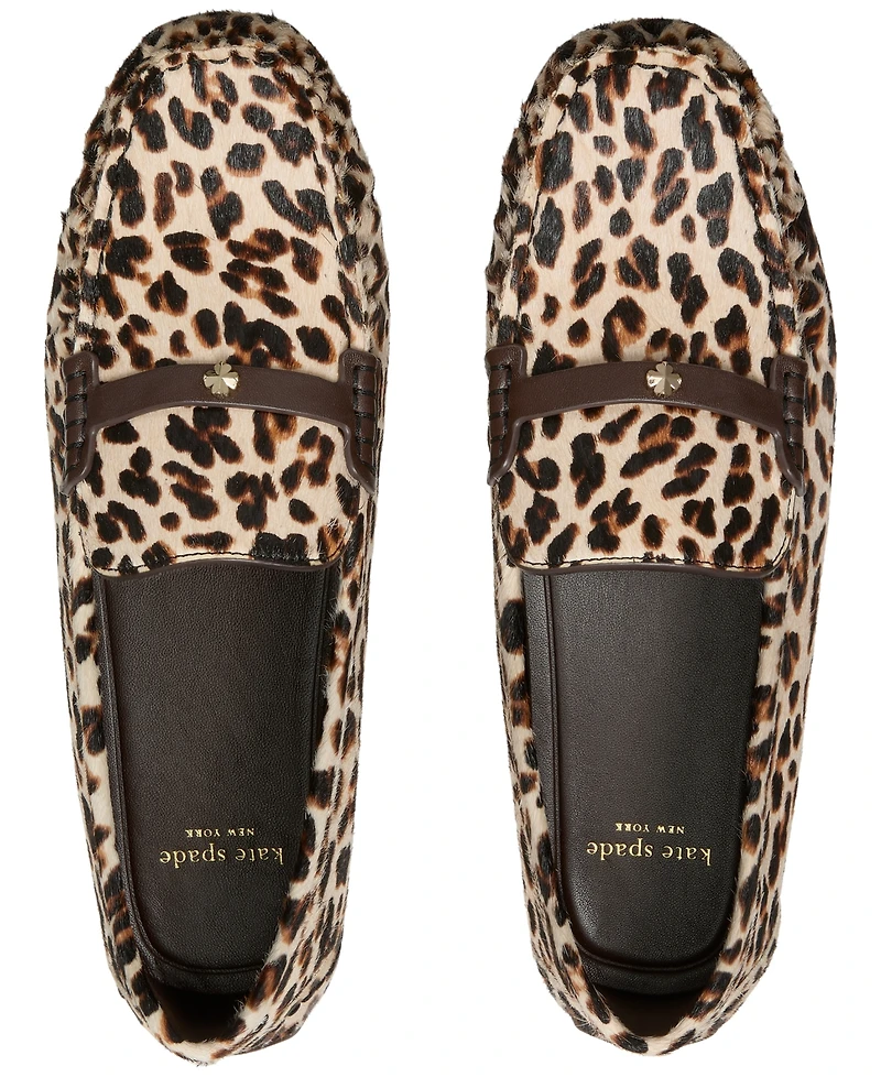 kate spade new york Women's Flower Stud Round Toe Moccasin Loafers