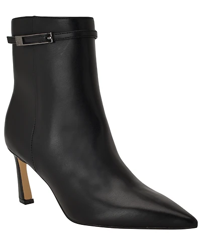 Calvin Klein Women's Alenna Buckle Strap Stiletto Booties