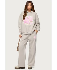 Edikted Womens Wild Petal Sweatpants