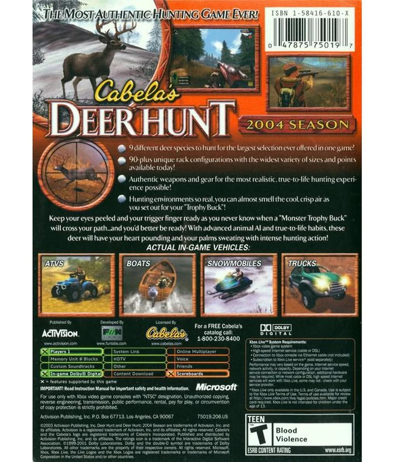 Activision Blizzard Cabela's Deer Hunter: 2004 Season