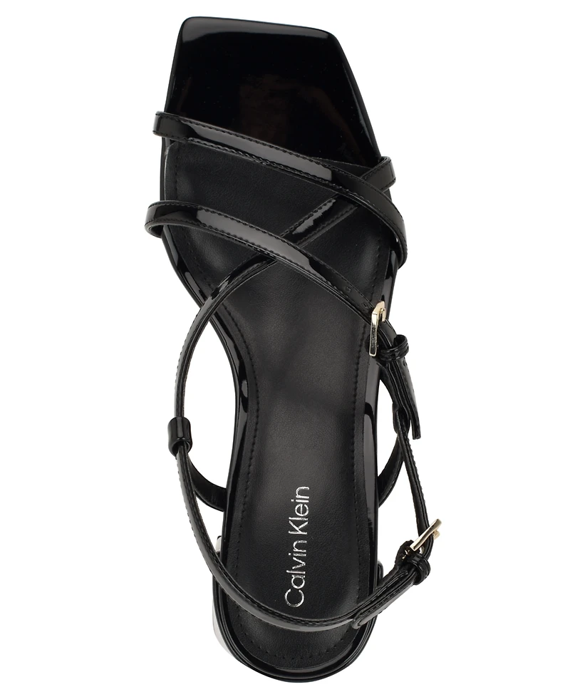 Calvin Klein Women's Pandy Strappy Block Heel Sandals
