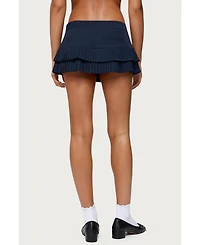 Edikted Womens Double Pleated Mini Skort