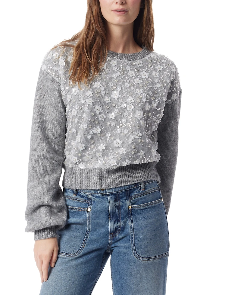 Dee Ocleppo Women's Oriel Embellished Overlay Pullover