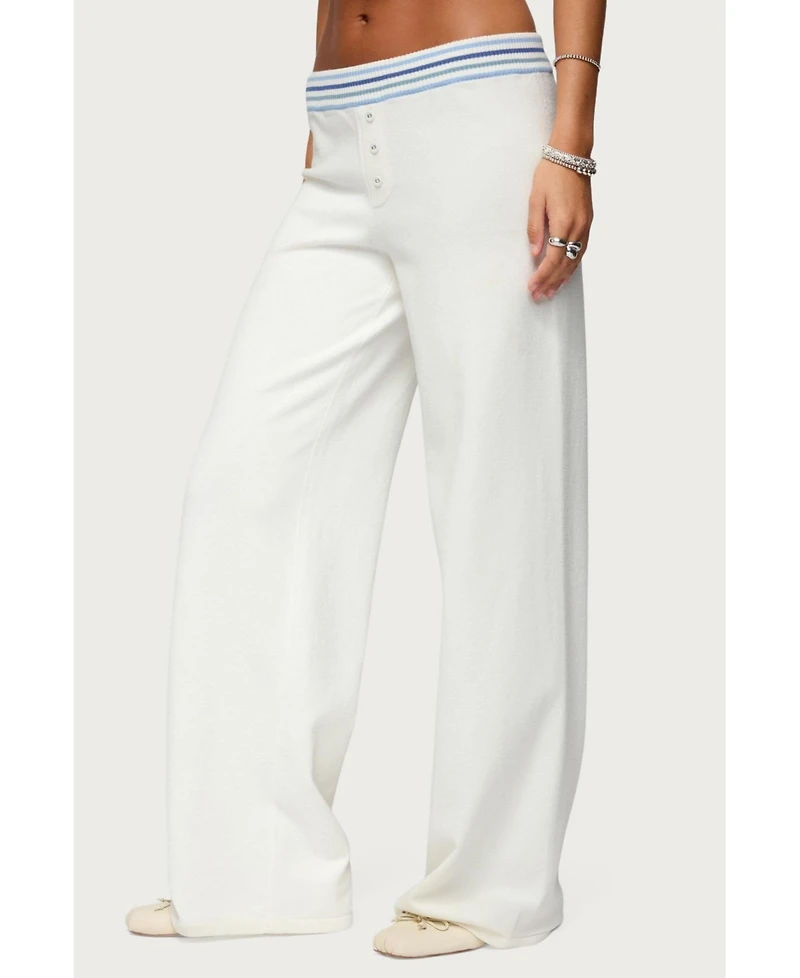 Edikted Women's Miya Stripey Knit Pants