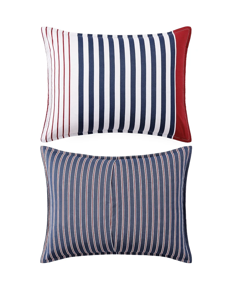 Tommy Hilfiger Brooklyn Stripe Cotton -Pc. Duvet Cover Set