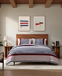 Tommy Hilfiger Brooklyn Stripe Cotton 3-Pc. Comforter Set