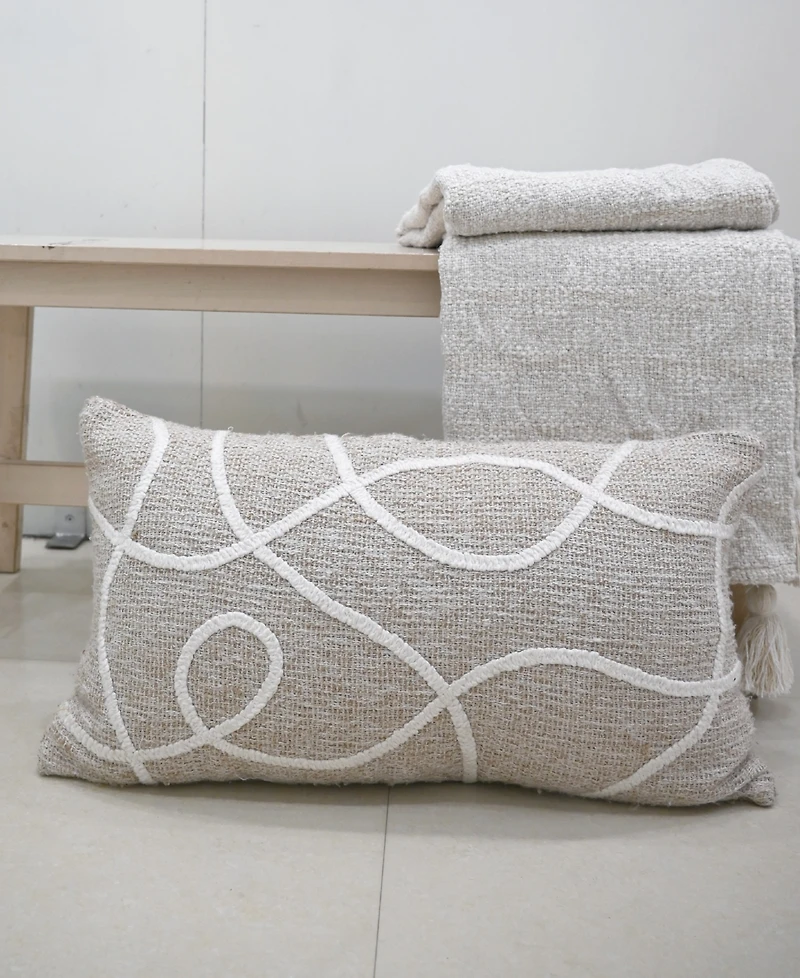 Vibhsa Linden Street Handwoven Decorative Pillow, 14" x 24"