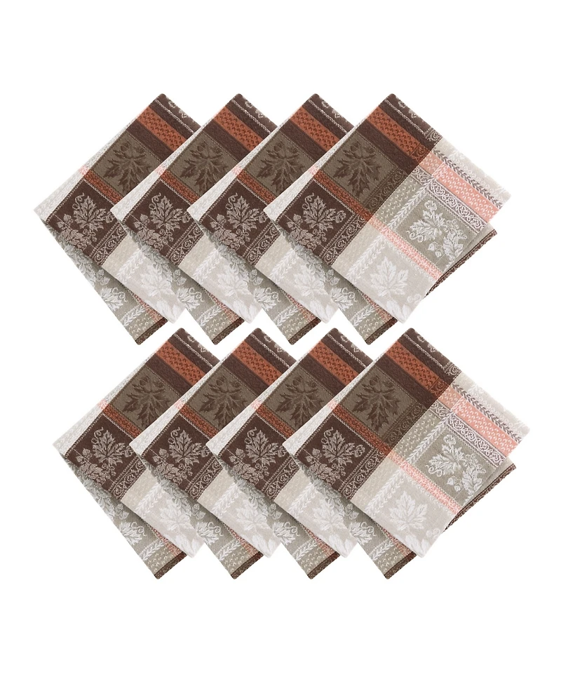 Elrene Windswept Harvest Jacquard Cotton Napkin, Set of 8