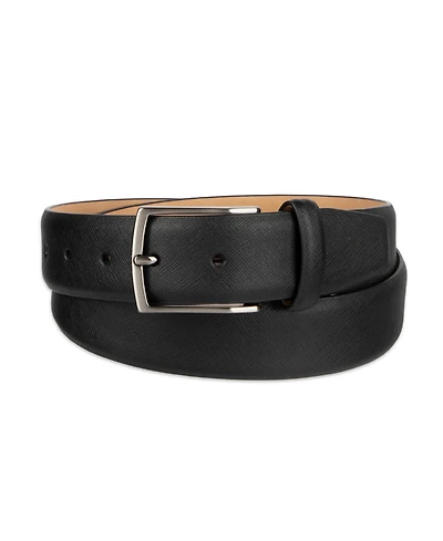 Alfani Men's Modern Feather Edge Saffiano Dress Belt, Macy's Exclusive