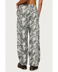 Edikted Women's Camo Straight Leg Sweatpants