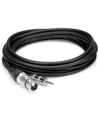 Hosa Technology Camcorder Microphone Cable, Neutrik XLR3F to Hosa 3.5mm Trs, 15